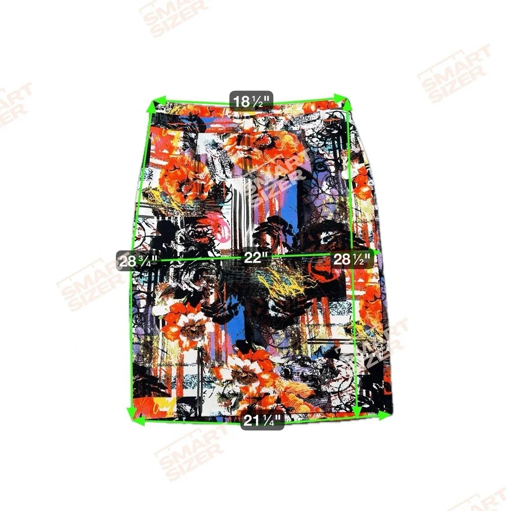 Grace Elements Stretch Retro Core Printed High Waist Skirt Size‎ XL Women's EUC